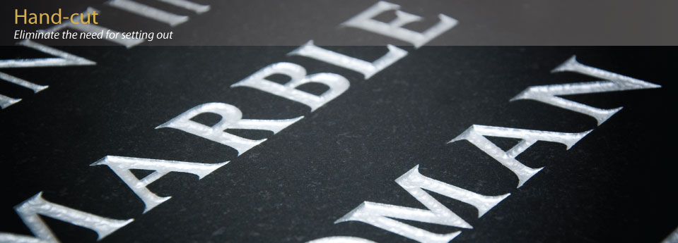 On Reflection Laser Cut Sandblasting Stencils - Hand Cut Lettering